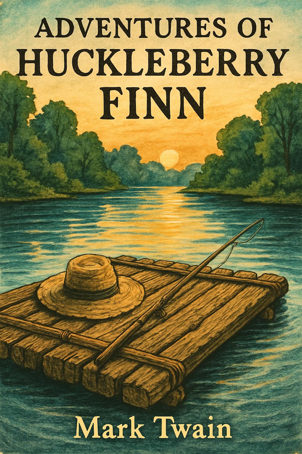 Cover of Adventures of Huckleberry Finn by Mark Twain