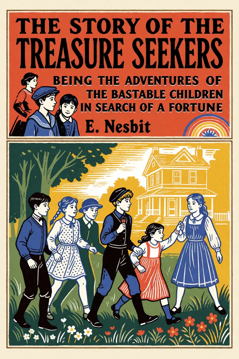 Cover of The Story of the Treasure Seekers: Being the Adventures of the Bastable Children in Search of a Fortune by E. Nesbit