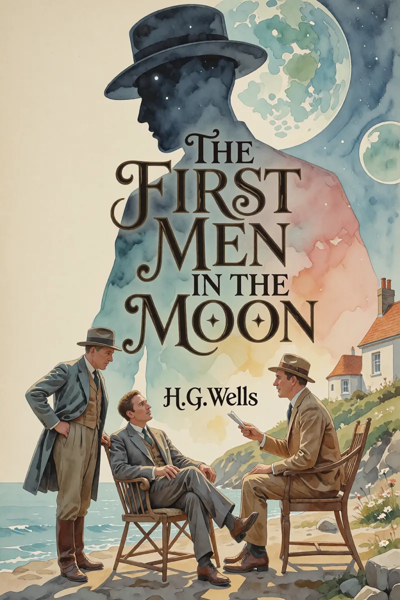 Cover of The First Men in the Moon by H. G. Wells