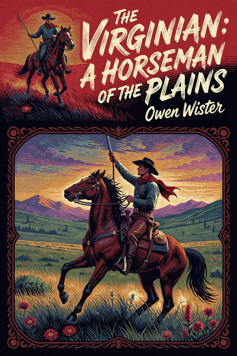 Cover of The Virginian: A Horseman of the Plains by Owen Wister
