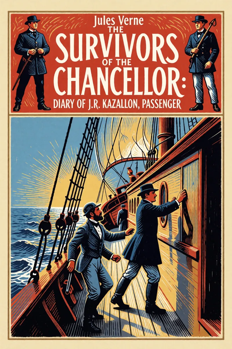 Cover of The Survivors of the Chancellor: Diary of J.R. Kazallon, Passenger by Jules Verne