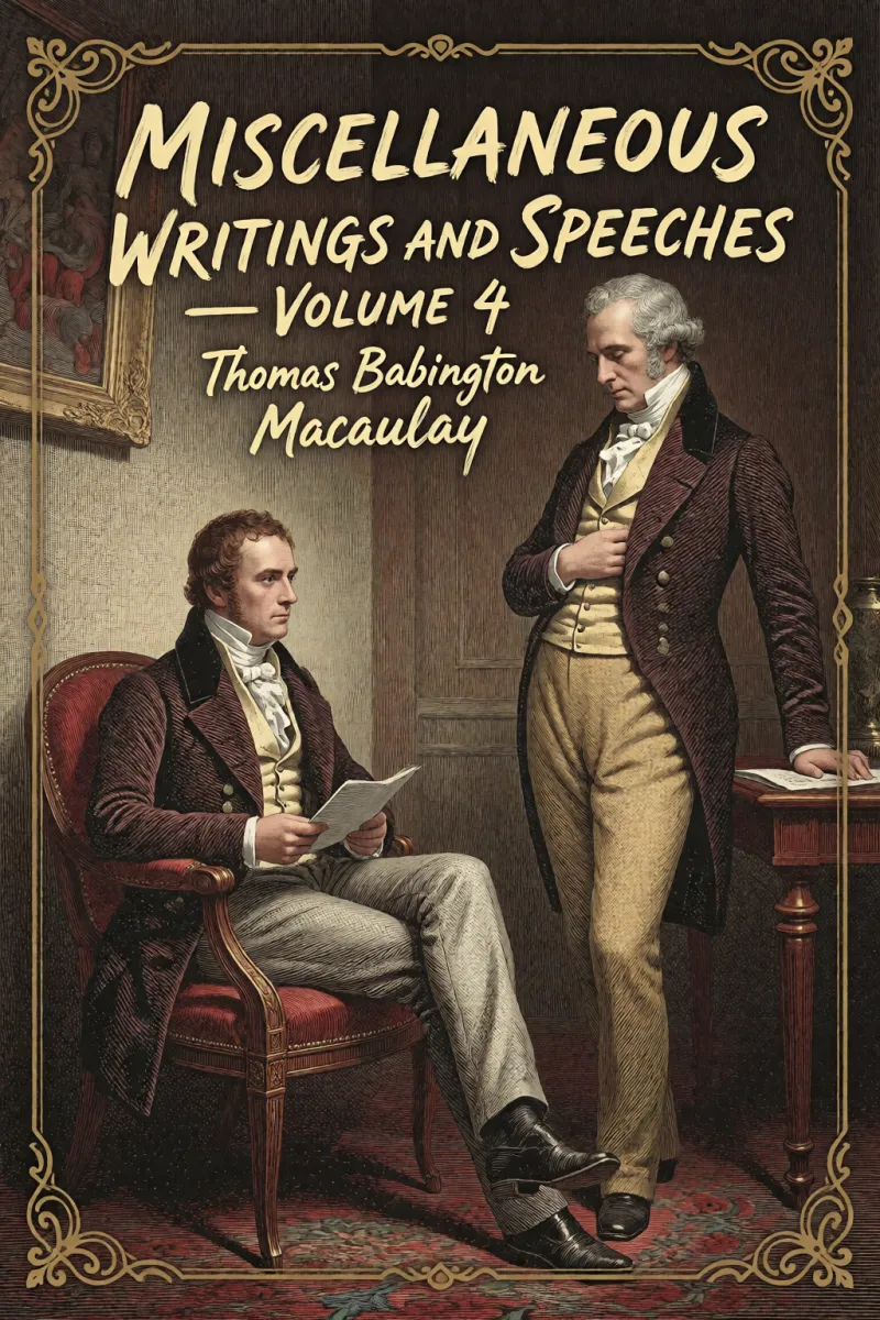 Cover of Miscellaneous Writings and Speeches — Volume 4 by Thomas Babington Macaulay