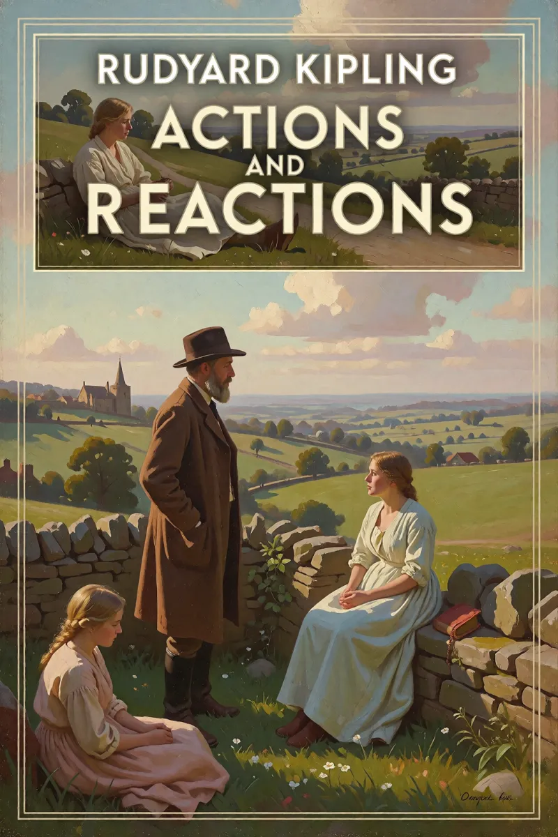 Cover of Actions and reactions by Rudyard Kipling