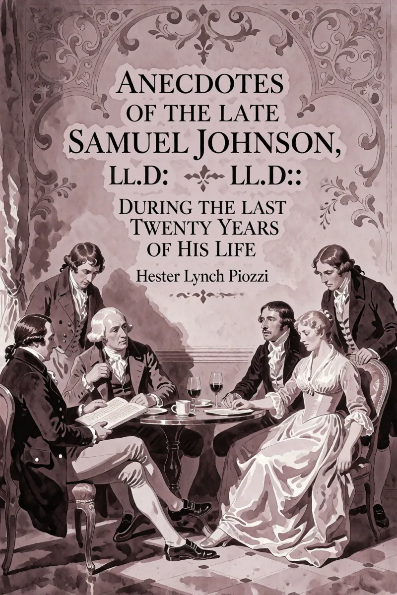 Cover of Anecdotes of the late Samuel Johnson, LL.D.: During the Last Twenty Years of His Life by Hester Lynch Piozzi