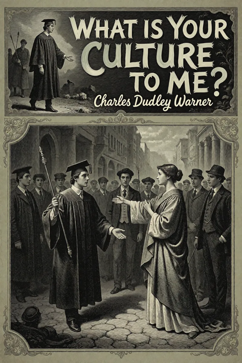 Cover of What Is Your Culture to Me? by Charles Dudley Warner
