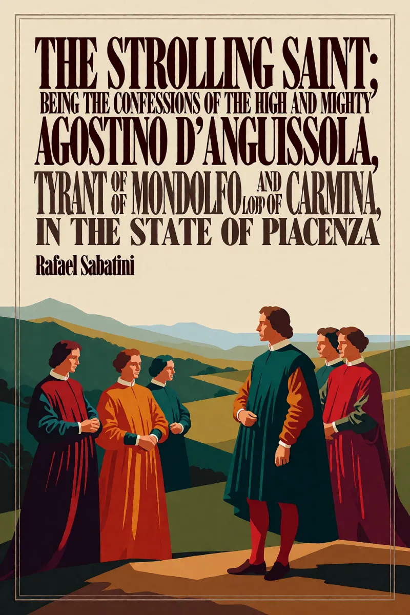 Cover of The Strolling Saint; being the confessions of the high and mighty Agostino D'Anguissola, tyrant of Mondolfo and Lord of Carmina, in the state of Piacenza by Rafael Sabatini