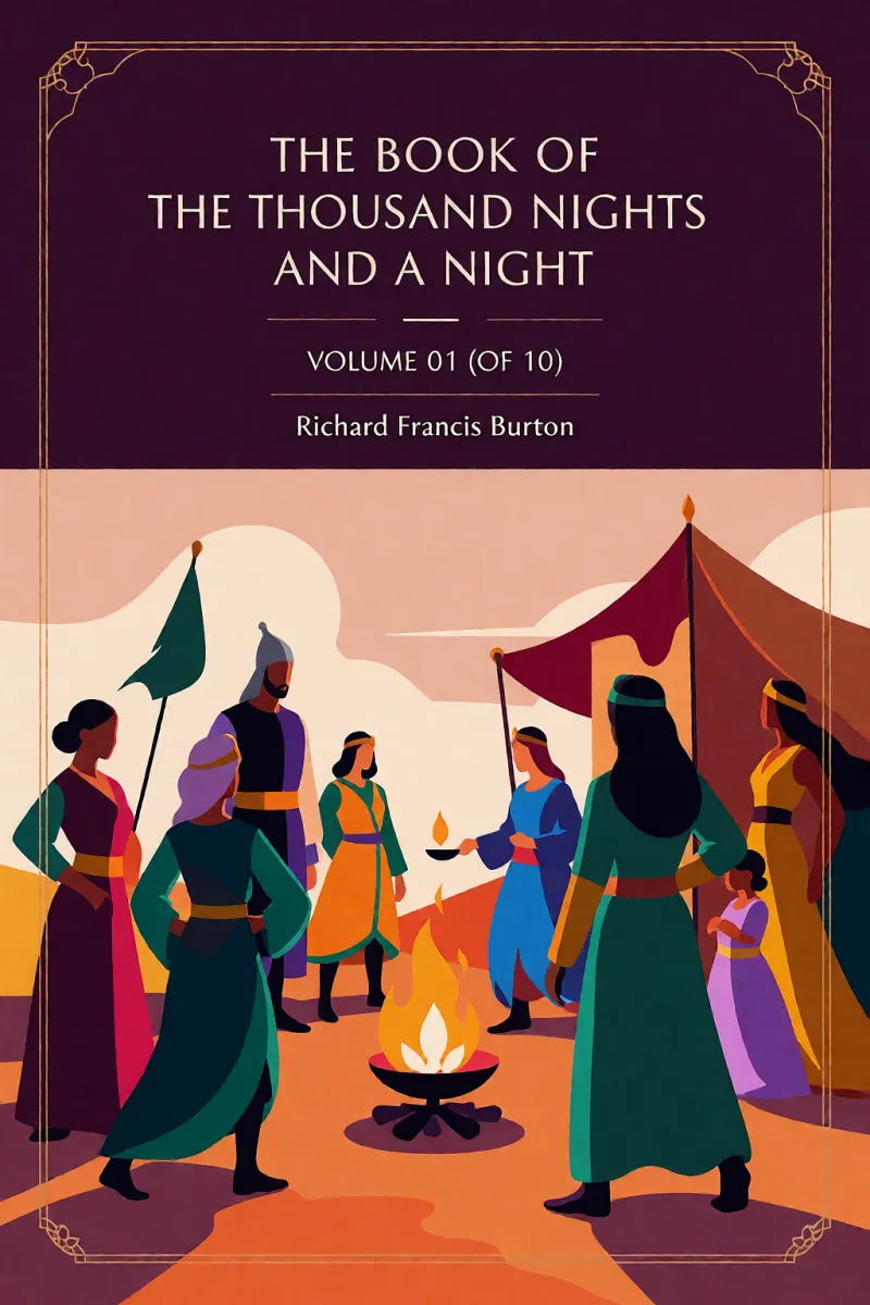 Cover of The Book of the Thousand Nights and a Night — Volume 01 (of 10) by Richard Francis Burton