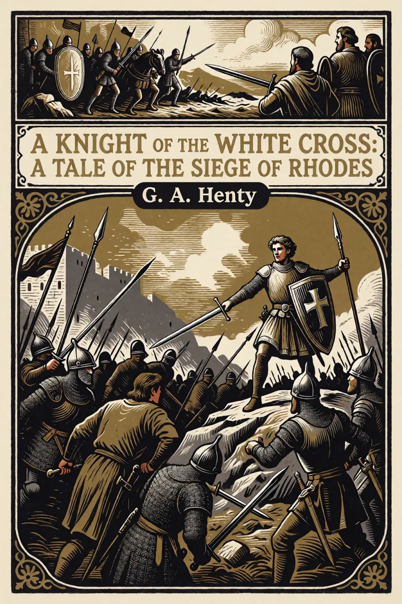 Cover of A Knight of the White Cross: A Tale of the Siege of Rhodes by G. A. Henty