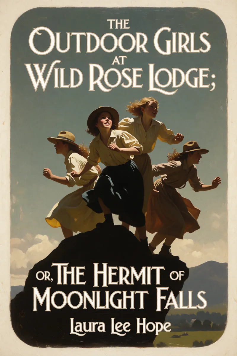 Cover of The Outdoor Girls at Wild Rose Lodge; Or, The Hermit of Moonlight Falls by Laura Lee Hope
