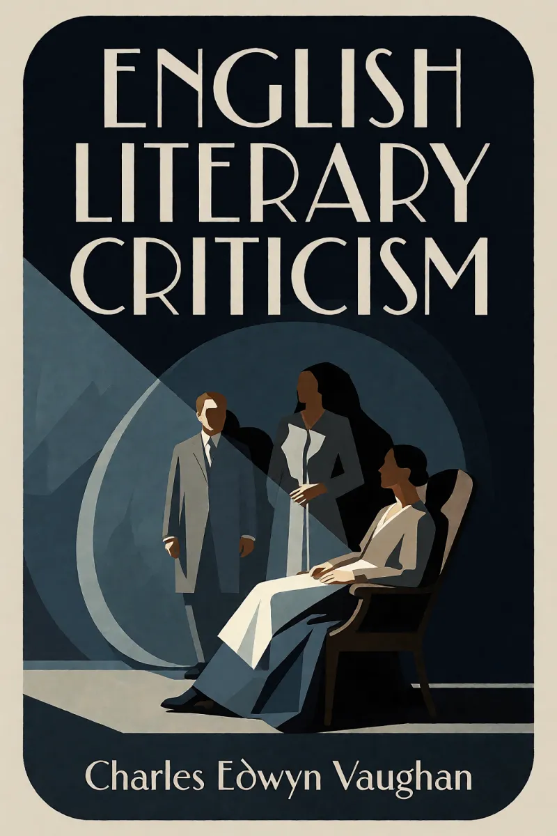 Cover of English literary criticism by Charles Edwyn Vaughan