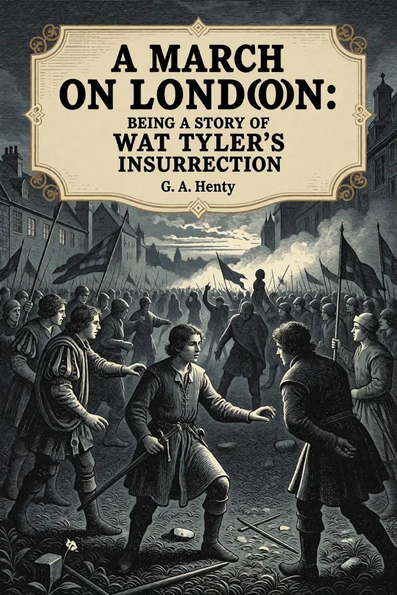 Cover of A March on London: Being a Story of Wat Tyler's Insurrection by G. A. Henty