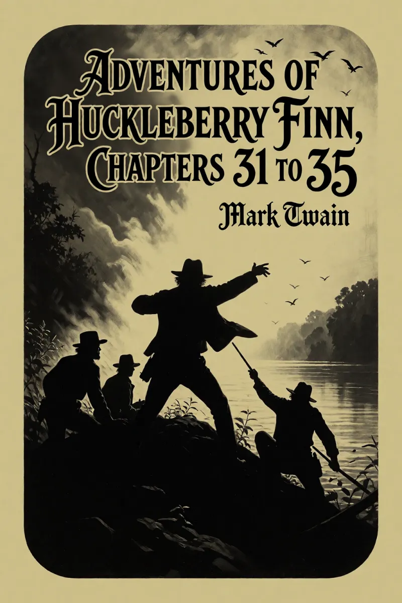 Cover of Adventures of Huckleberry Finn, Chapters 31 to 35 by Mark Twain