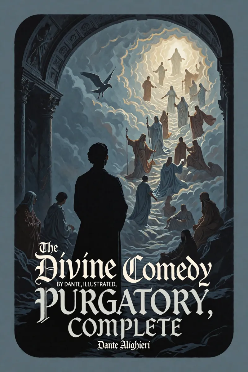 Cover of The Divine Comedy by Dante, Illustrated, Purgatory, Complete by Dante Alighieri