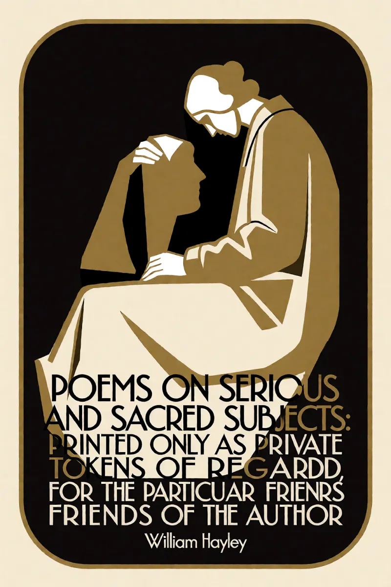 Cover of Poems on Serious and Sacred Subjects: Printed only as Private Tokens of Regard, for the Particular Friends of the Author by William Hayley
