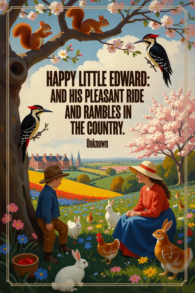 Cover of Happy Little Edward: And His Pleasant Ride and Rambles in the Country. by Unknown