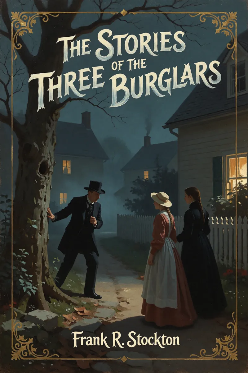 Cover of The Stories of the Three Burglars by Frank R. Stockton