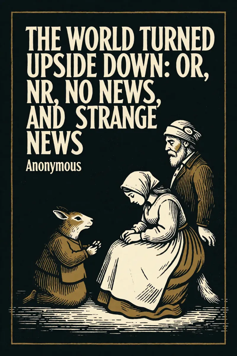 Cover of The World Turned Upside Down: Or, No News, and Strange News by Anonymous