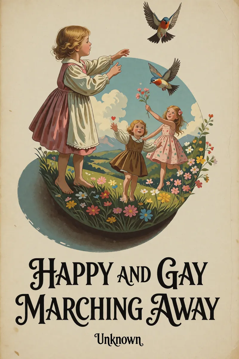 Cover of Happy and Gay Marching Away by Unknown