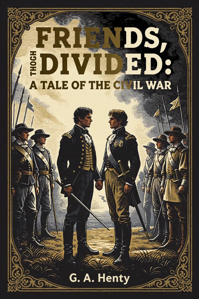 Cover of Friends, though divided: A Tale of the Civil War by G. A. Henty