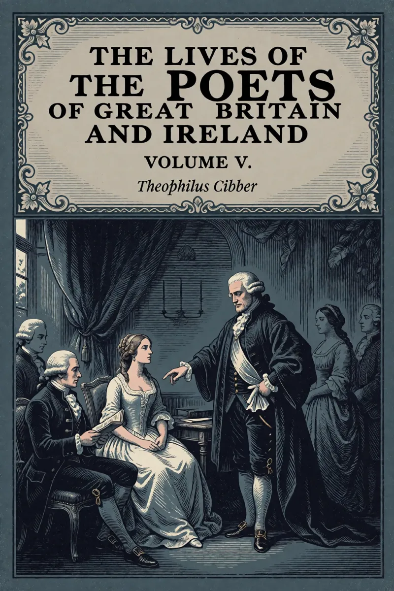 Cover of The Lives of the Poets of Great Britain and Ireland (1753) Volume V. by Theophilus Cibber