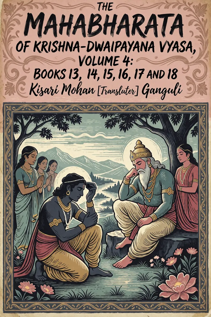Cover of The Mahabharata of Krishna-Dwaipayana Vyasa, Volume 4: Books 13, 14, 15, 16, 17 and 18 by Kisari Mohan [Translator] Ganguli
