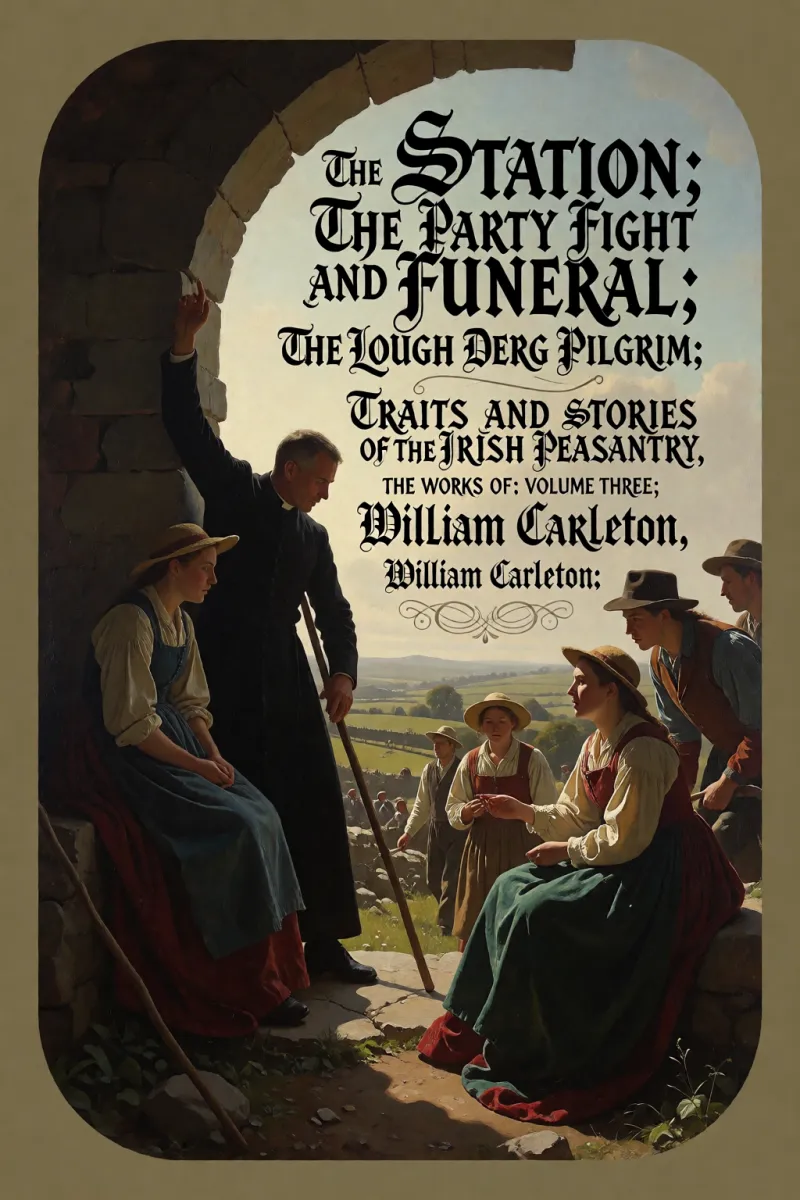 Cover of The Station; The Party Fight And Funeral; The Lough Derg Pilgrim: Traits And Stories Of The Irish Peasantry, The Works of: William Carleton, Volume Three by William Carleton