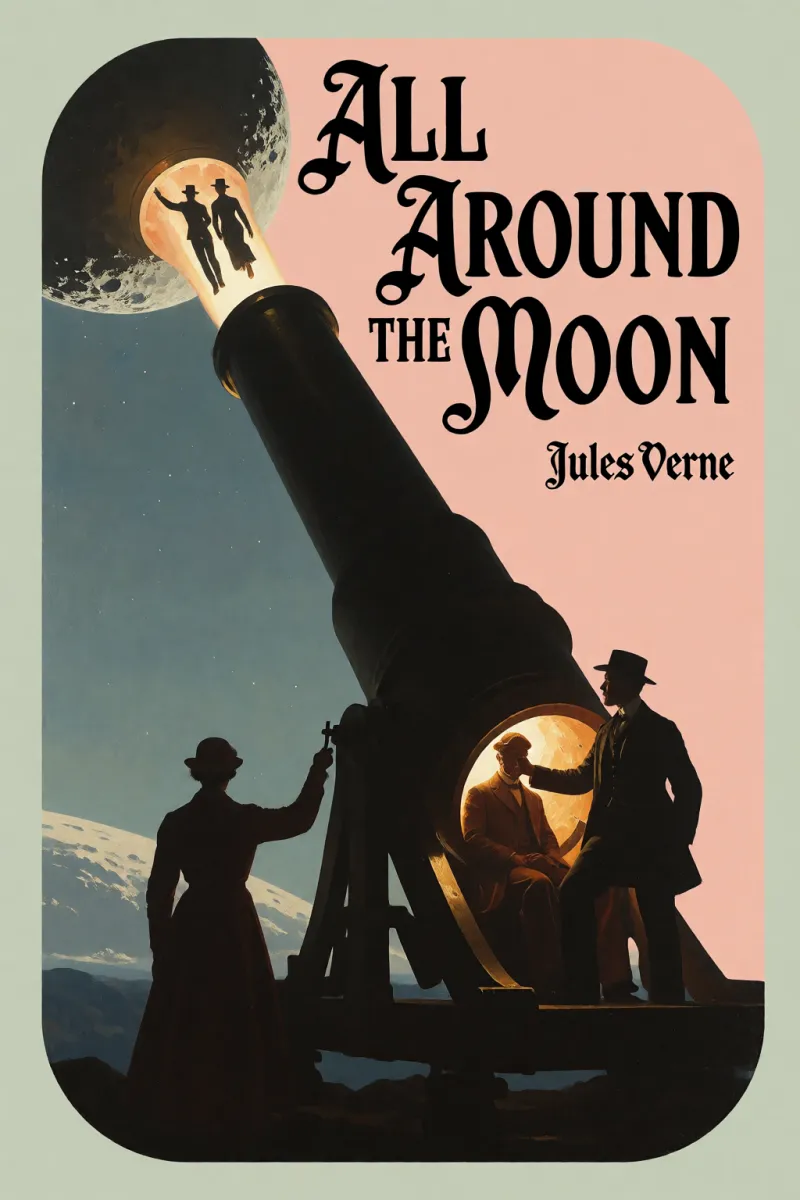 Cover of All Around the Moon by Jules Verne