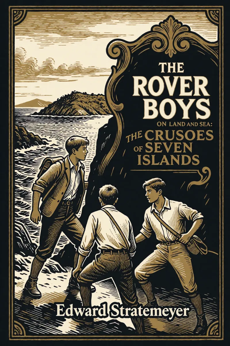 Cover of The Rover Boys on Land and Sea: The Crusoes of Seven Islands by Edward Stratemeyer