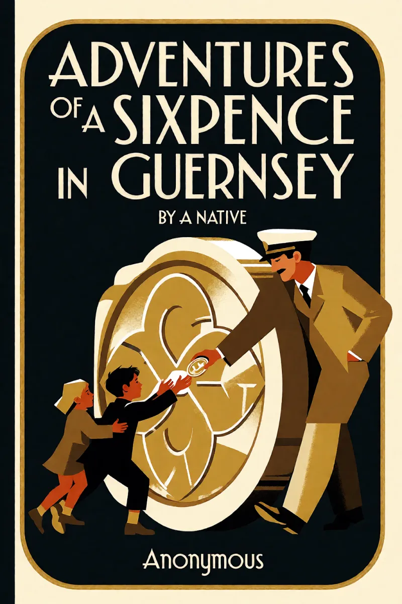Cover of Adventures of a Sixpence in Guernsey by A Native by Anonymous