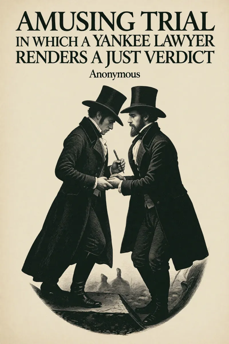 Cover of Amusing Trial in which a Yankee Lawyer Renders a Just Verdict by Anonymous