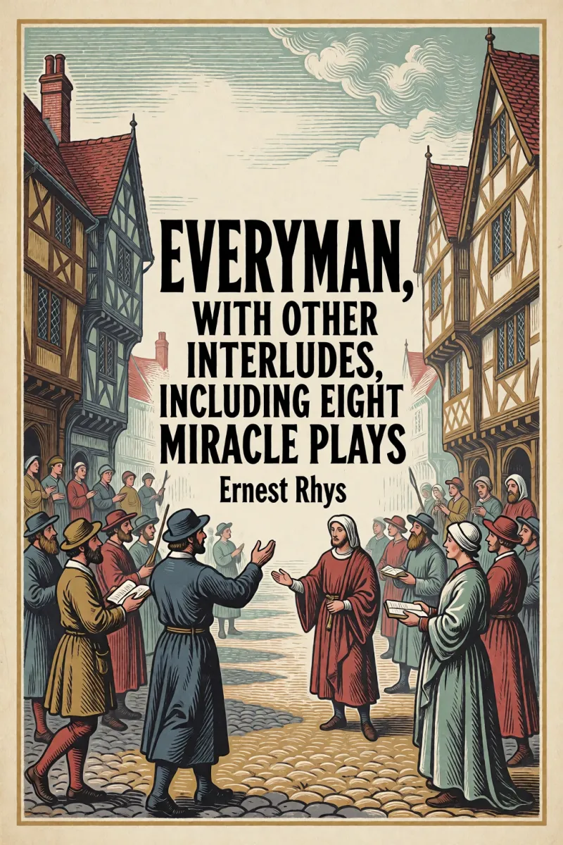 Cover of "Everyman," with other interludes, including eight miracle plays by Ernest Rhys