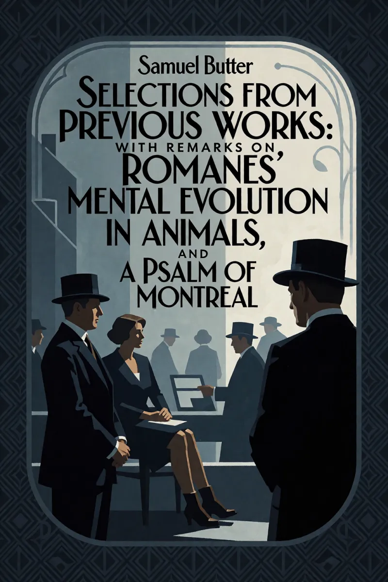 Cover of Selections from Previous Works: With Remarks on Romanes' Mental Evolution in Animals, and a Psalm of Montreal by Samuel Butler