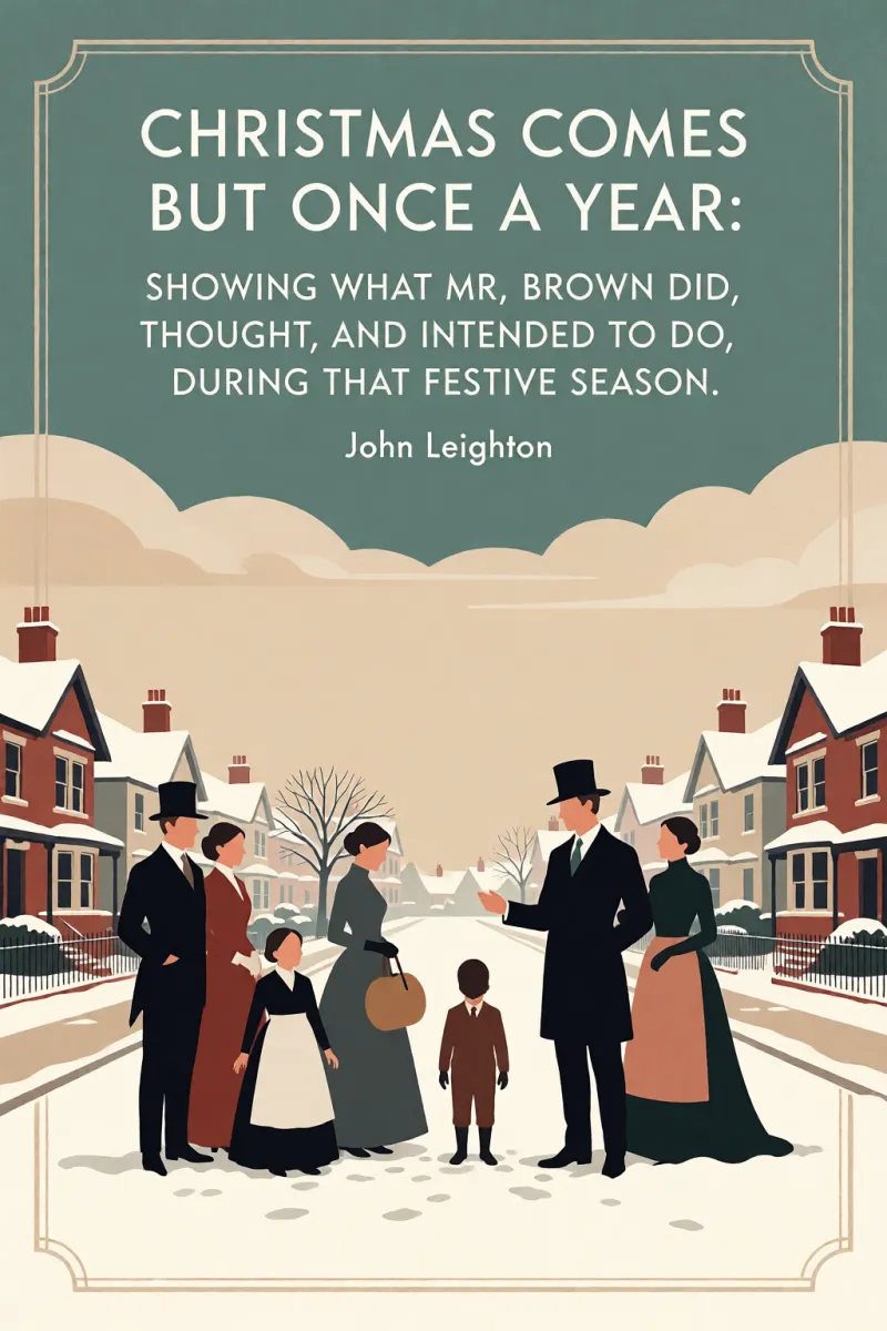 Cover of Christmas Comes but Once a Year: Showing What Mr. Brown Did, Thought, and Intended to Do, During That Festive Season. by John Leighton
