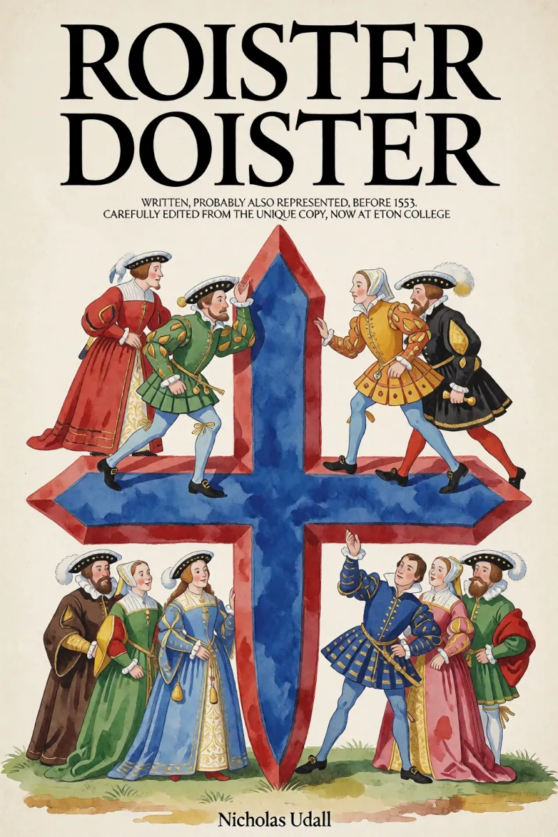 Cover of Roister Doister: Written, probably also represented, before 1553. Carefully edited from the unique copy, now at Eton College by Nicholas Udall