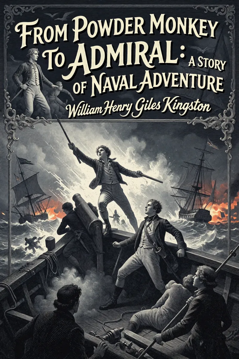 Cover of From Powder Monkey to Admiral: A Story of Naval Adventure by William Henry Giles Kingston