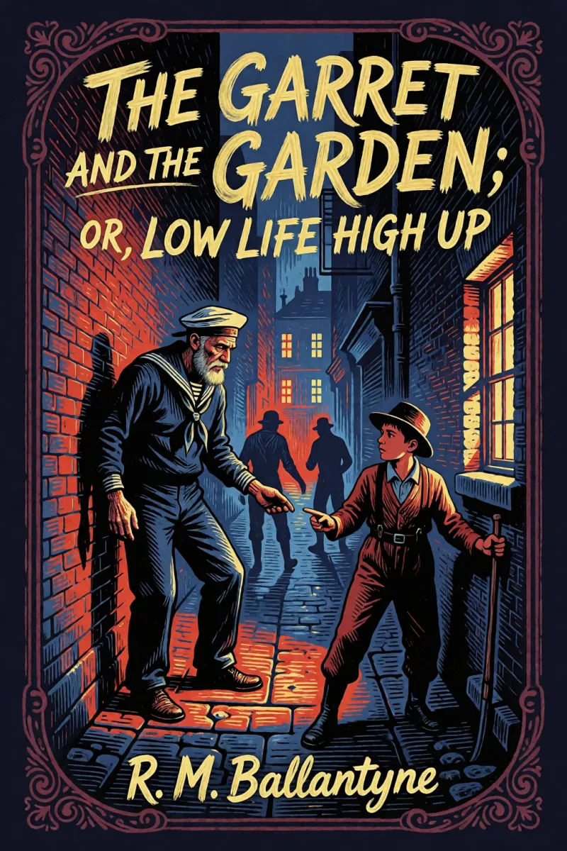 Cover of The Garret and the Garden; Or, Low Life High Up by R. M. Ballantyne
