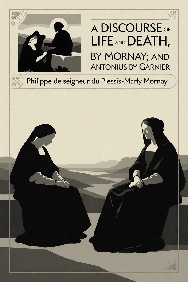 Cover of A Discourse of Life and Death, by Mornay; and Antonius by Garnier by Philippe de seigneur du Plessis-Marly Mornay