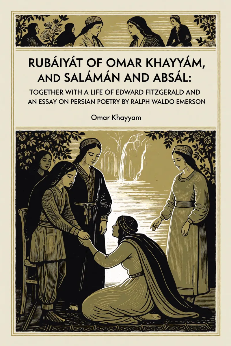 Cover of Rubáiyát of Omar Khayyám, and Salámán and Absál: Together with a Life of Edward Fitzgerald and an Essay on Persian Poetry by Ralph Waldo Emerson by Omar Khayyam