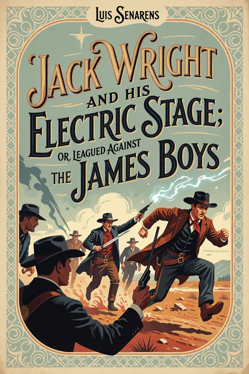 Cover of Jack Wright and His Electric Stage; or, Leagued Against the James Boys by Luis Senarens