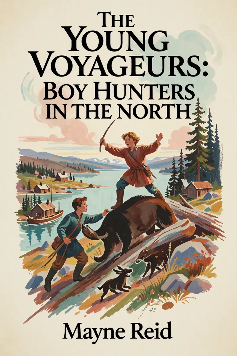 Cover of The Young Voyageurs: Boy Hunters in the North by Mayne Reid