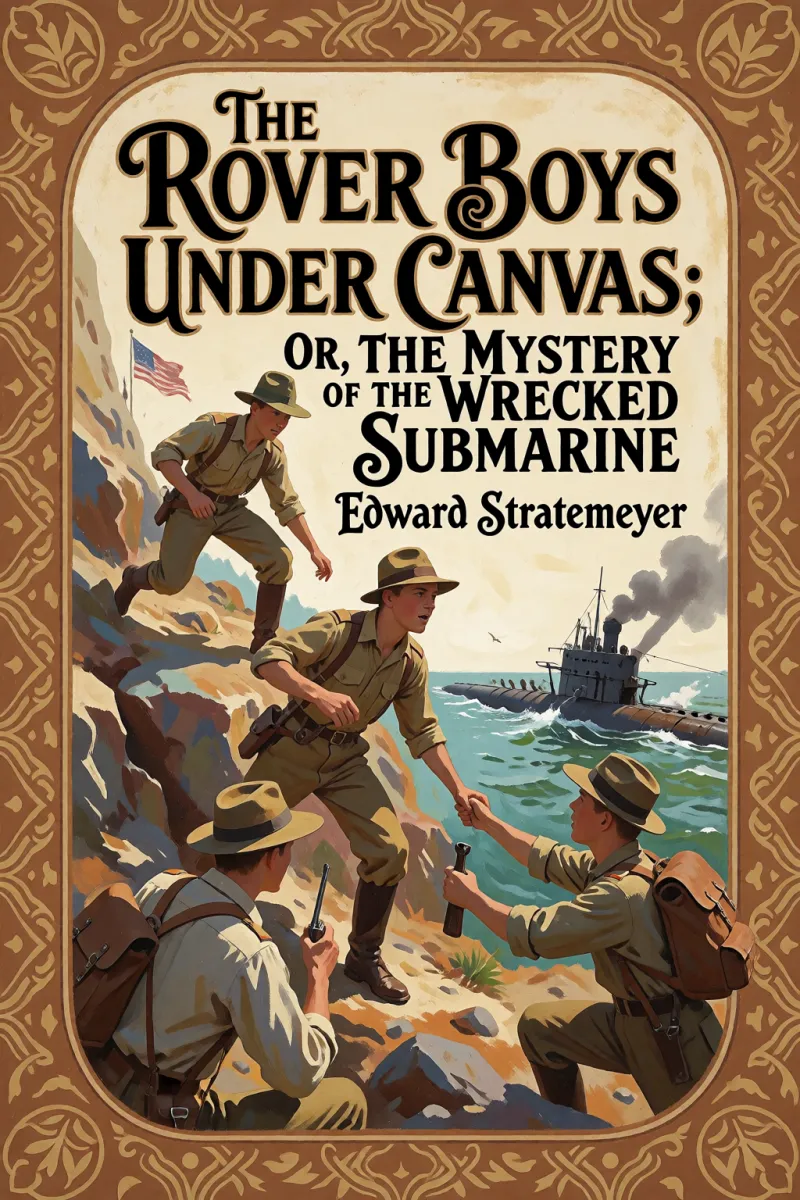 Cover of The Rover Boys Under Canvas; Or, The Mystery of the Wrecked Submarine by Edward Stratemeyer