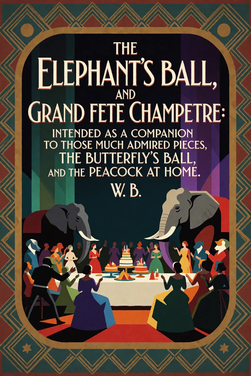 Cover of The Elephant's Ball, and Grand Fete Champetre: Intended as a Companion to Those Much Admired Pieces, the Butterfly's Ball, and the Peacock "At Home." by W. B.