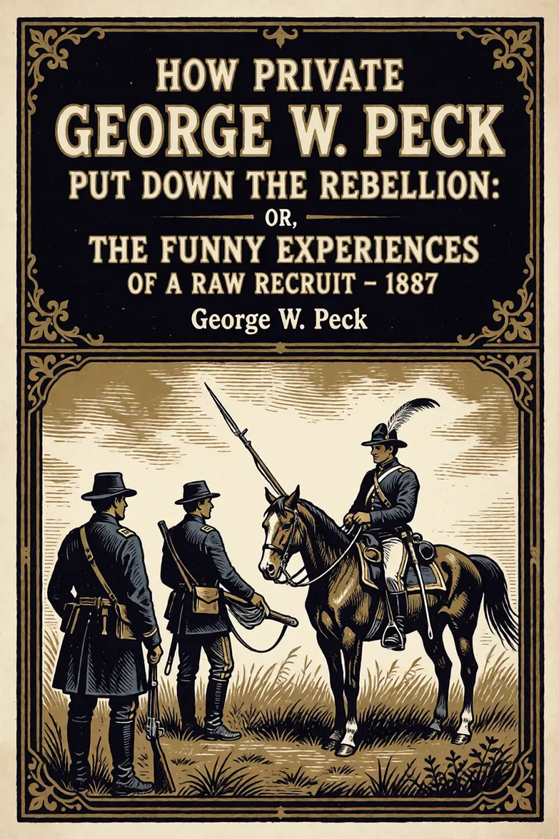 Cover of How Private George W. Peck Put Down the Rebellion: or, The Funny Experiences of a Raw Recruit - 1887 by George W. Peck