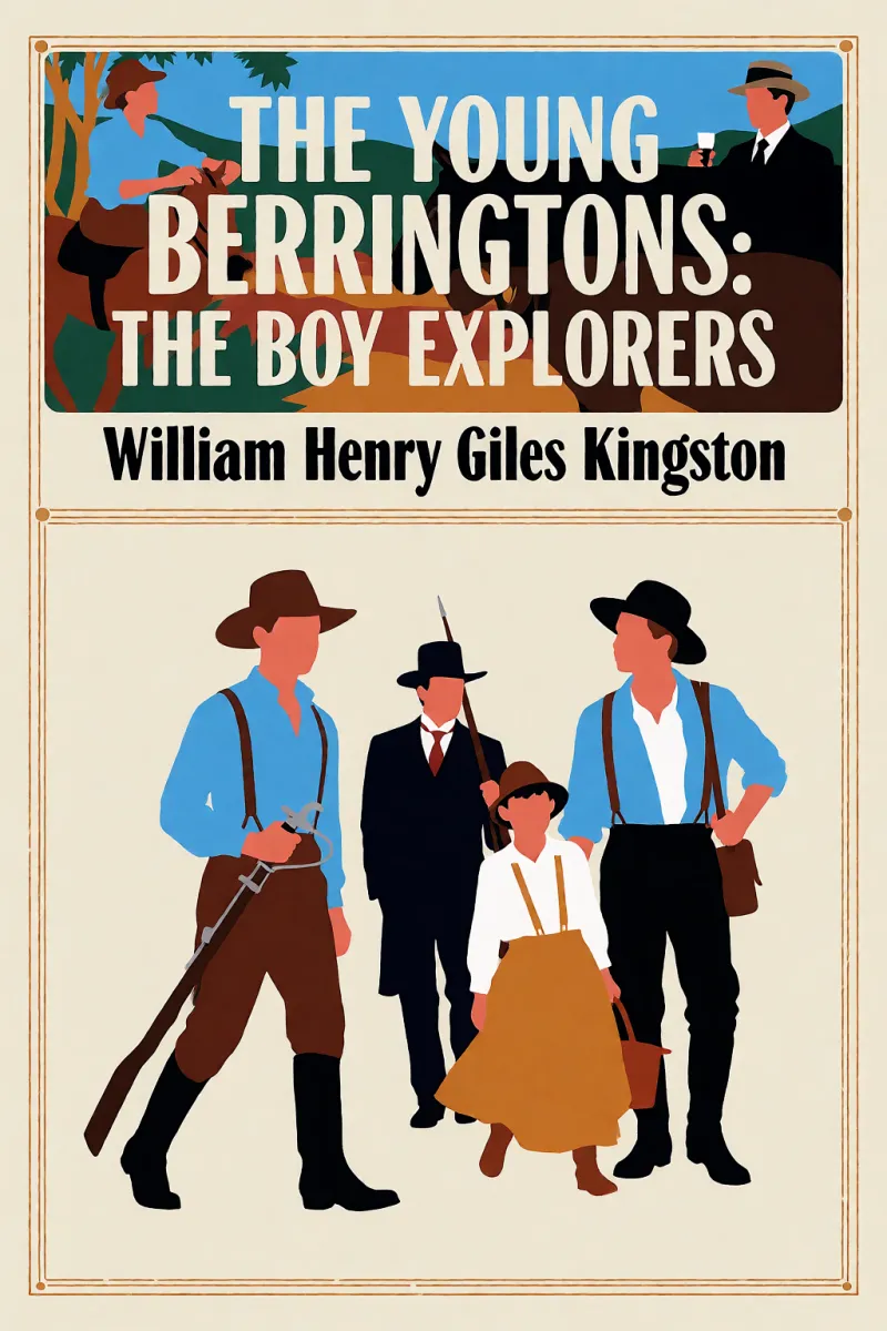 Cover of The Young Berringtons: The Boy Explorers by William Henry Giles Kingston