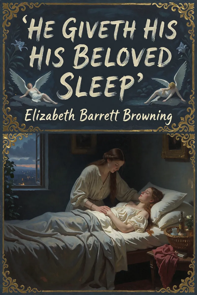 Cover of 'He Giveth His Beloved Sleep' by Elizabeth Barrett Browning
