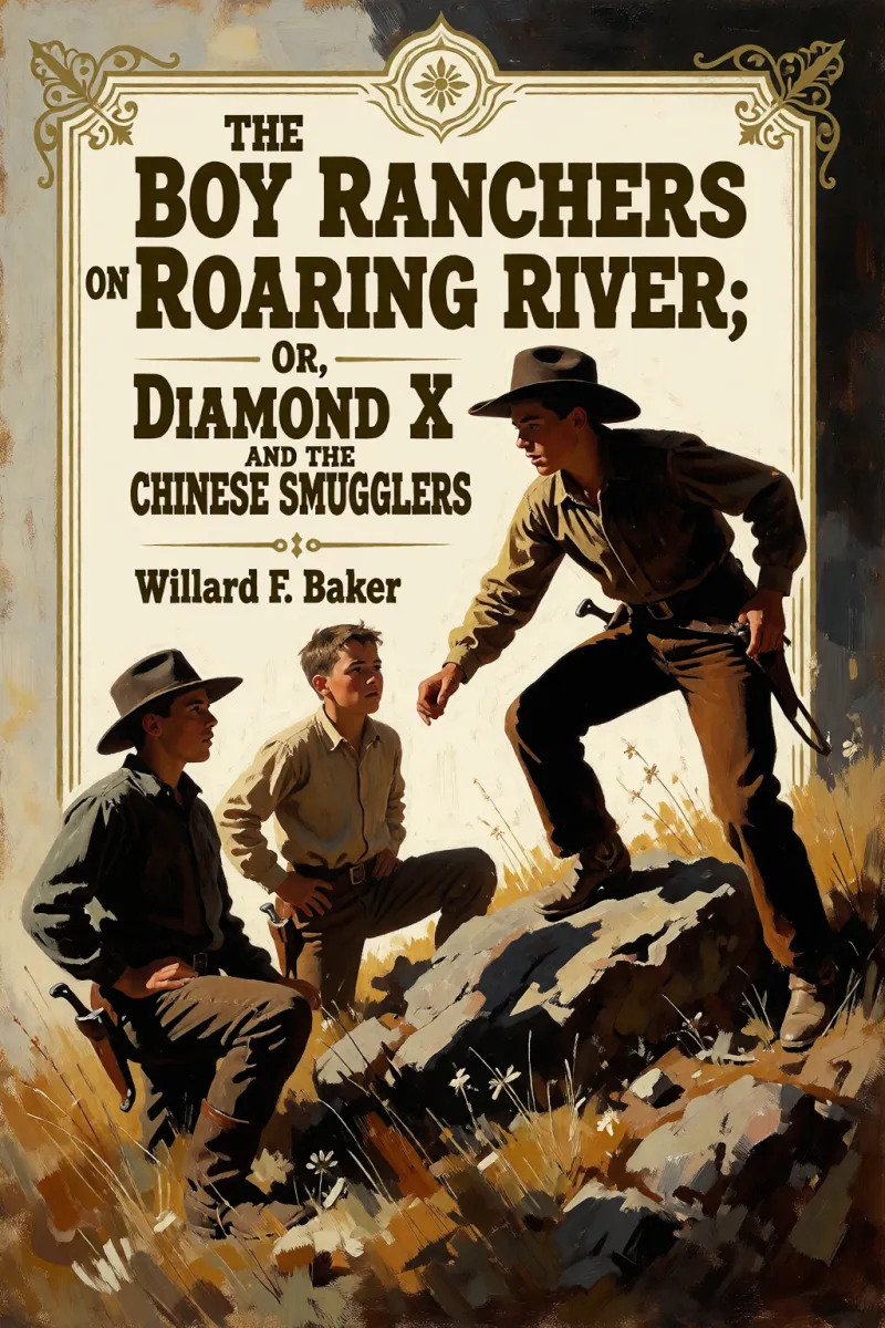 Cover of The Boy Ranchers on Roaring River; Or, Diamond X and the Chinese Smugglers by Willard F. Baker