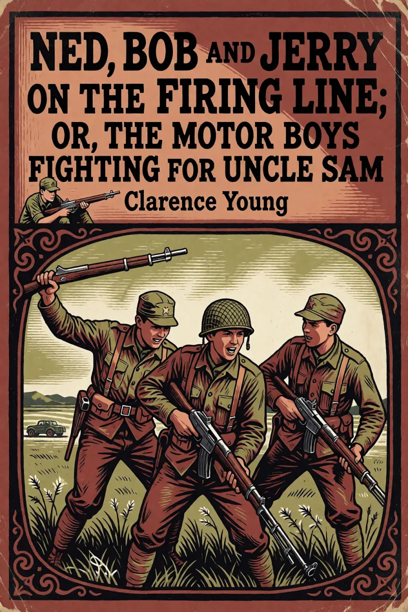 Cover of Ned, Bob and Jerry on the Firing Line; Or, The Motor Boys Fighting for Uncle Sam by Clarence Young