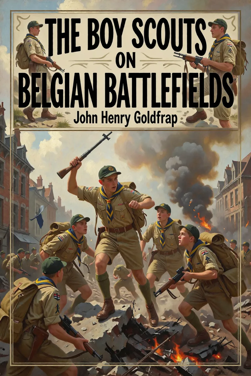 Cover of The Boy Scouts on Belgian Battlefields by John Henry Goldfrap