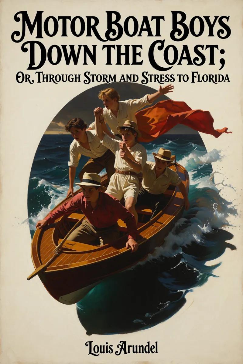 Cover of Motor Boat Boys Down the Coast; or, Through Storm and Stress to Florida by Louis Arundel