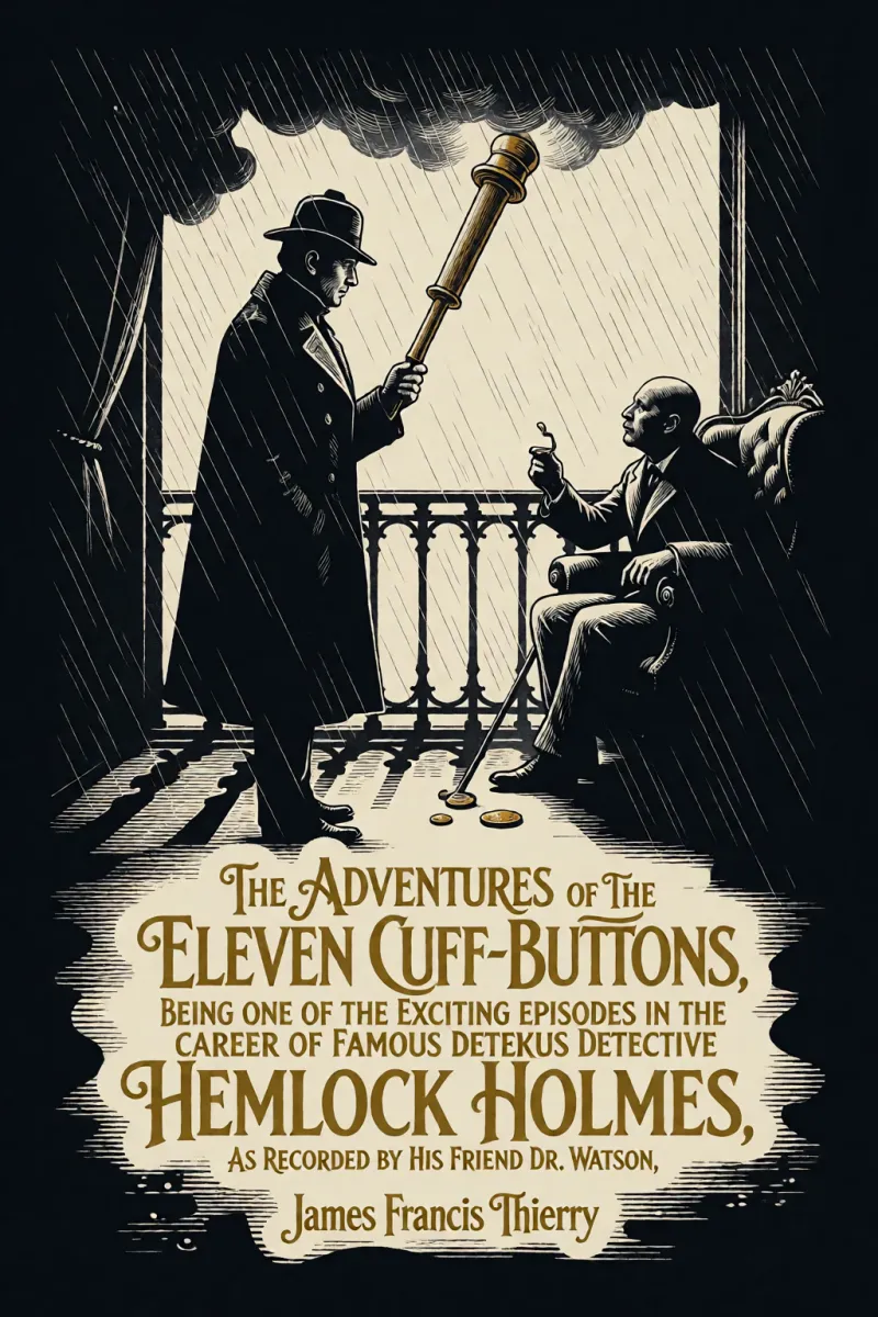 Cover of The Adventures of the Eleven Cuff-Buttons: Being one of the exciting episodes in the career of the famous detective Hemlock Holmes, as recorded by his friend Dr. Watson by James Francis Thierry